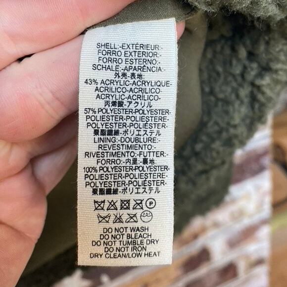 Free People Olive So Soft Faux Shearling Pea Coat Teddy Swing Jacket - Picture 10 of 11